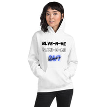 Load image into Gallery viewer, Hoodie, Unisex- Believe in me 24/7 blue