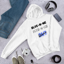 Load image into Gallery viewer, Hoodie, Unisex- Believe in me 24/7 blue